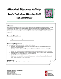Microbial Discovery Activity Taste Test: Can Microbes Tell the