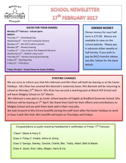 DINNER MONEY - Midgley School
