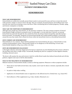 PATIENT`INFORMATION` HEMORRHOIDS`