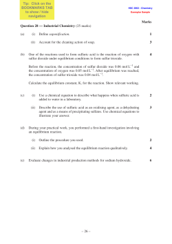Question 28 &mdash; Industrial Chemistry (25 marks) (a) (i) Define