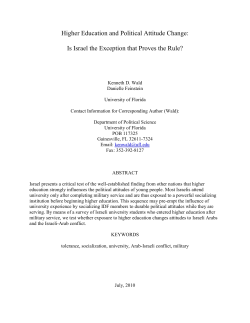 Higher Education and Political Attitude Change: Is Israel the