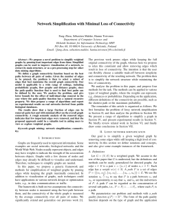 Network Simplification with Minimal Loss of Connectivity