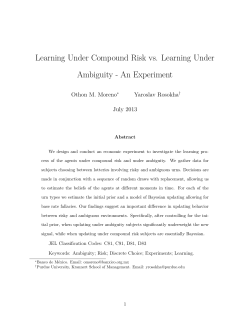 Learning Under Compound Risk vs. Learning Under Ambiguity