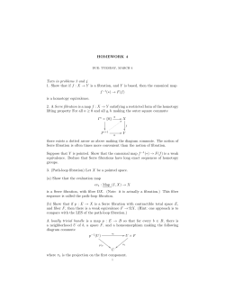 HOMEWORK 4 Turn in problems 3 and 4 1. Show that if f : X &rarr; Y is