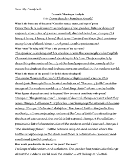 Dover Beach Analysis - ms