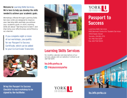 Passport to Success - Learning Skills Services