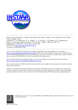 Soils and Cryoturbation in Moist Nonacidic and Acidic Tundra in the