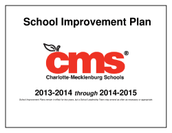 SIP - Eastway Middle School 2014-15