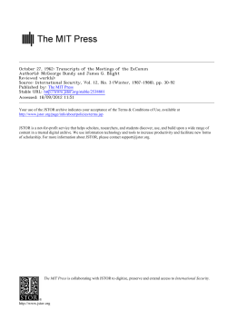 October 27, 1962: Transcripts of the Meetings of the ExComm