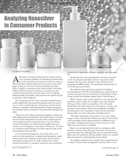Analyzing Nanosilver in Consumer Products