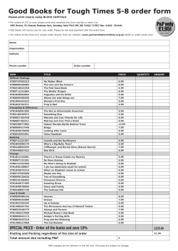 Good Books for Tough Times 5-8 order form
