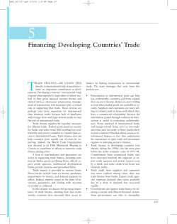 Financing Developing Countries`Trade