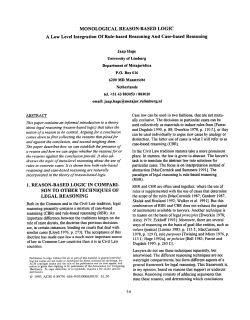 MONOLOGICAL REASON-BASED LOGIC A Low