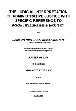 the judicial interpretation of administrative justice with specific