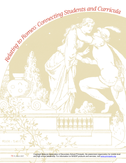 Relating to Romeo: Connecting Students and - School