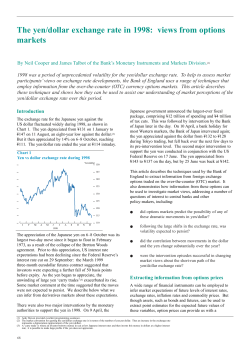 The yen/dollar exchange rate in 1998: views from
