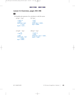 Lesson 5.5 Exercises, pages 393&ndash;398