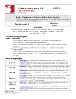 Kindergarten Science Unit