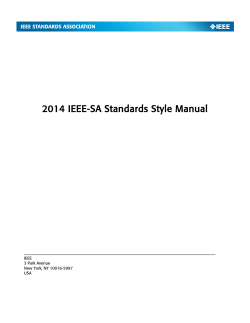 IEEE Standards Style Manual