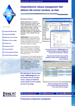 Comprehensive release management that delivers the correct