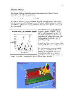 Electron affinities: