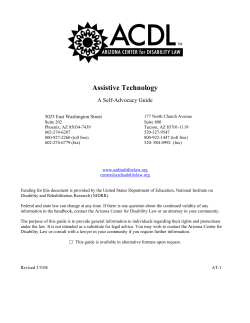 Assistive Technology - Arizona Center for Disability Law