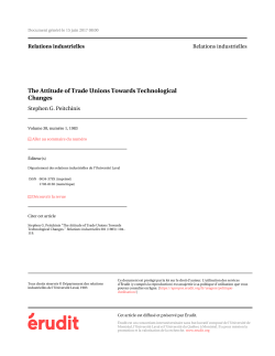 The Attitude of Trade Unions Towards Technological Changes
