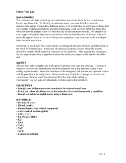 Flame Test Lab - MullisChemistry