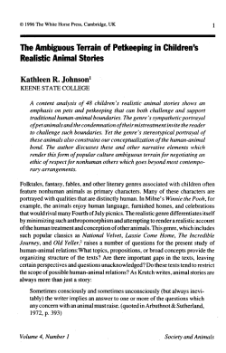 1 The Ambiguous Terrain of Petkeeping in Children`s Realistic