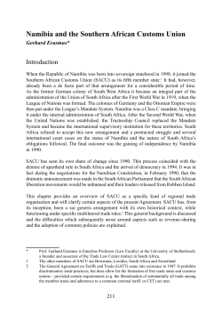 Namibia and the Southern African Customs Union