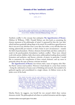 Genesis of the `aesthetic conflict`