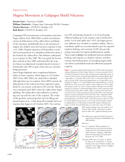Magma Movement at Gal&aacute;pagos Shield Volcanoes