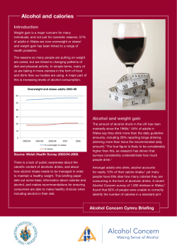 Alcohol and calories