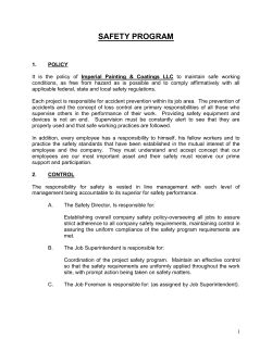 SAFETY PROGRAM - Imperial Painting