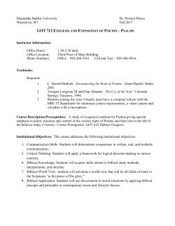 Exegesis and Exposition of Poetry