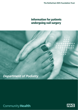 Information for patients undergoing nail surgery