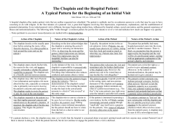 The Chaplain and the Hospital Patient