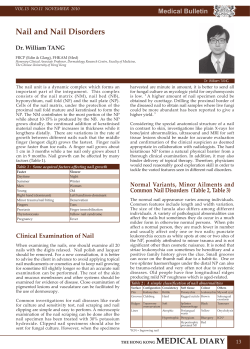 Nail and Nail Disorders - The Federation of Medical Societies of
