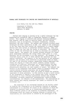 Thermal Wave Techniques for Imaging and Characterization of