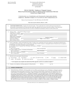 FISCAL YEAR 2016 - Telephone or Telegraph