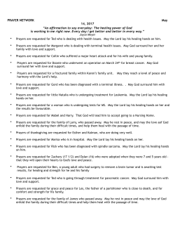 Prayer Network - St. Anthony Daniel Parish