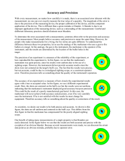 Accuracy and Precision - Clayton State University