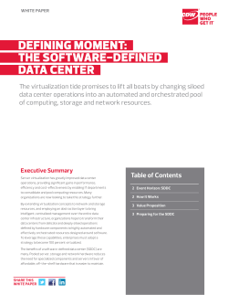 Defining Moment: The Software-Defined Data Center