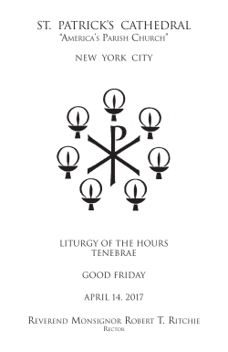 Tenebrae Service - Archdiocese of New York