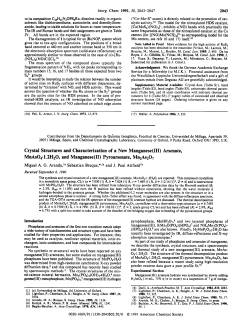 Crystal Structures and Characterization of a New Manganese(II1