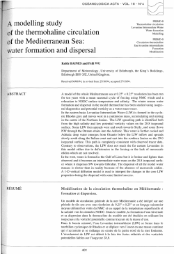 modelling study the thermohaline circulation of the