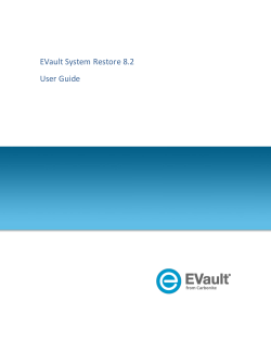 EVault System Restore User Guide