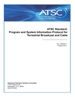 Program and System Information Protocol