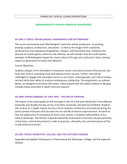 spring 2017 special course descriptions undergraduate courses