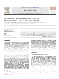 Chemical stability of layered lithium cobalt nitrides - icmpe